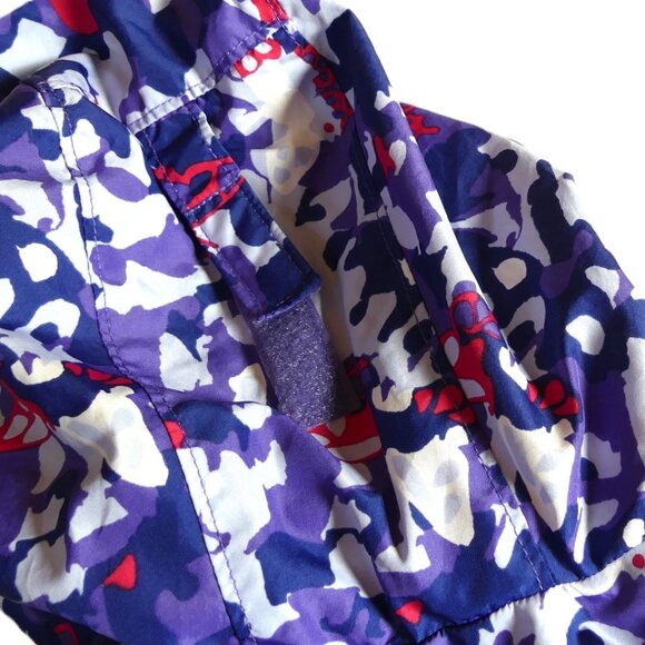Columbia Girl Purple Camo Lined XXS (4/5) Hooded Omni-Shield Windbreaker Jacket - Picture 8 of 13